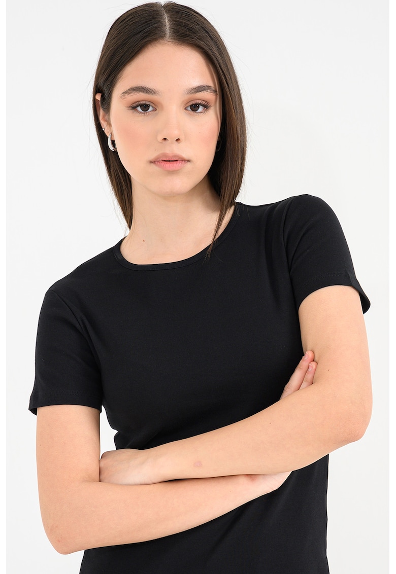 Tricou uni din bumbac - Bleumarin
