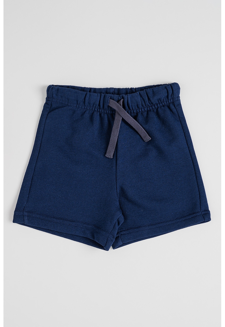 Pantaloni scurti cu buzunar aplicat pe partea din spate - Bleumarin