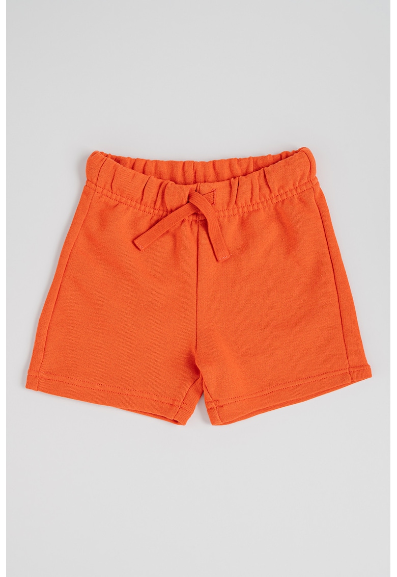Pantaloni scurti cu buzunar aplicat pe partea din spate - Portocaliu mandarina