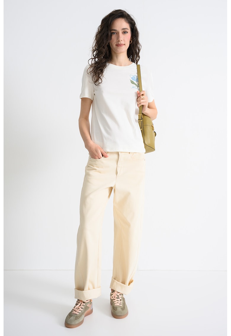 Tricou regular fit cu imprimeu grafic - Verde/Albastru/Crem