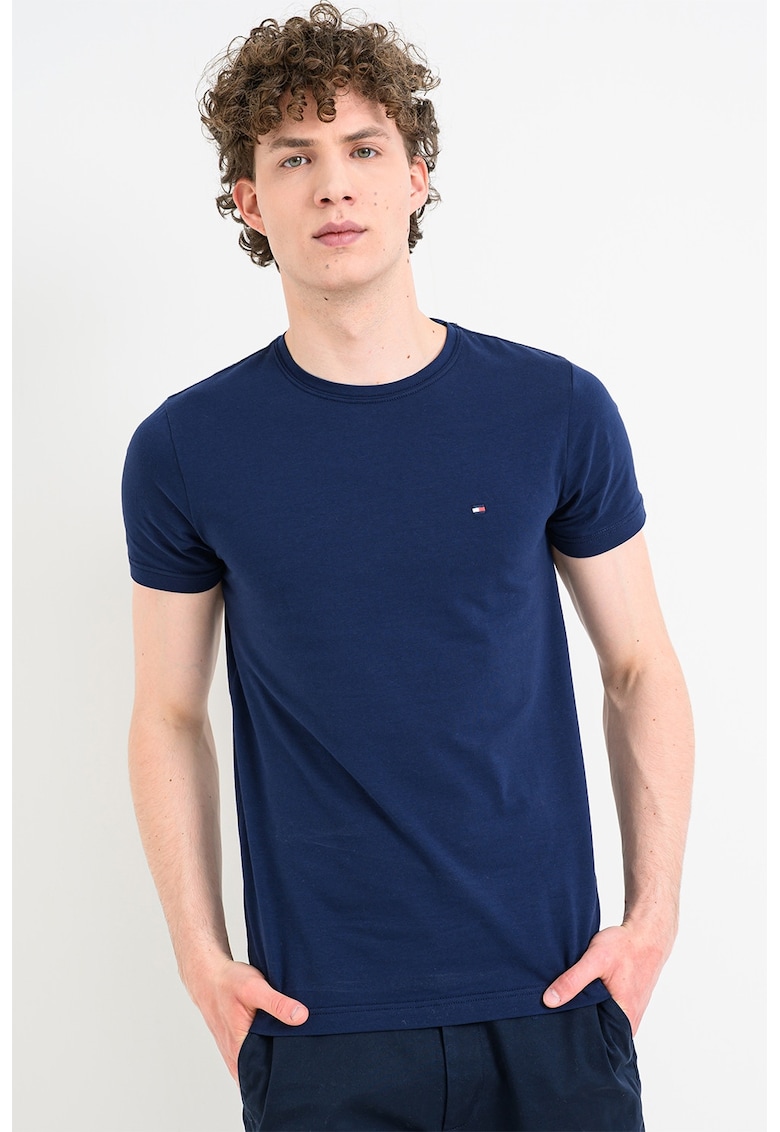 Tricou elastic slim fit - Albastru ultramarin