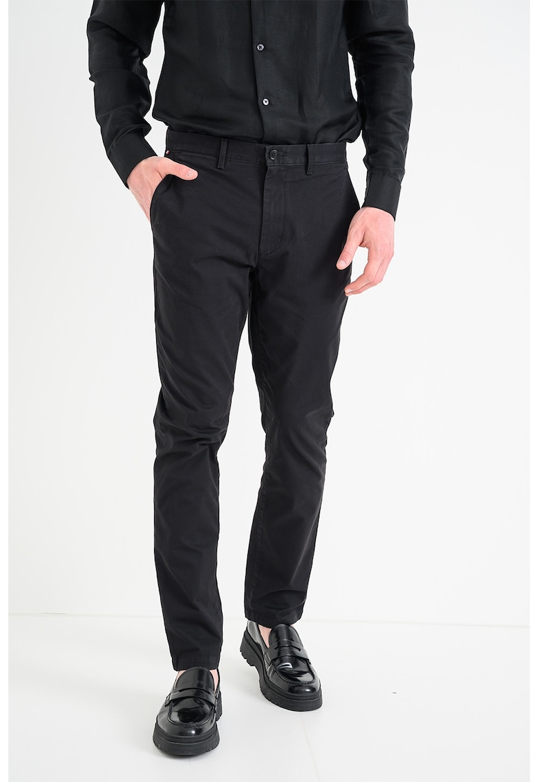 Pantaloni chino drepti Denton - Negru