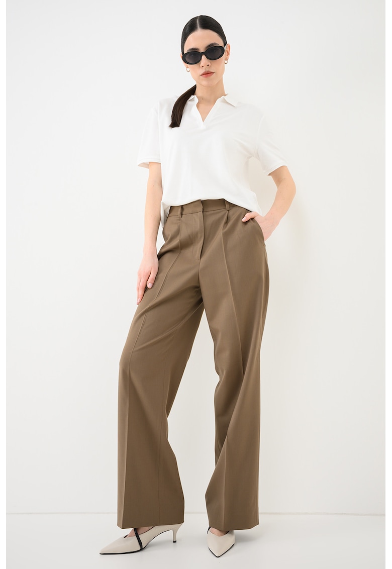 Tricou polo din amestec de lyocell - Alb optic