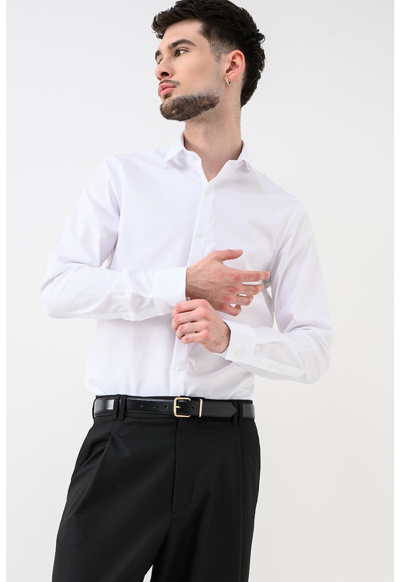 Camasa slim fit Essential - Alb optic