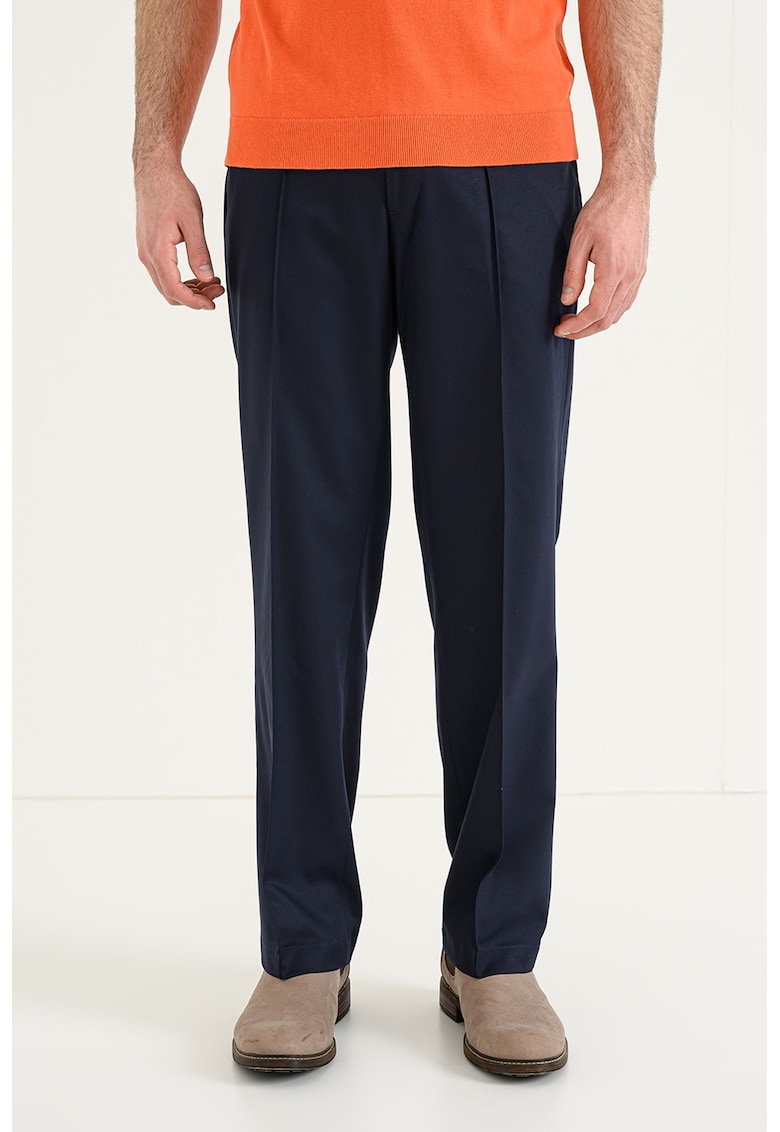 Pantaloi Chino cu croiala dreapta Denton - Bleumarin
