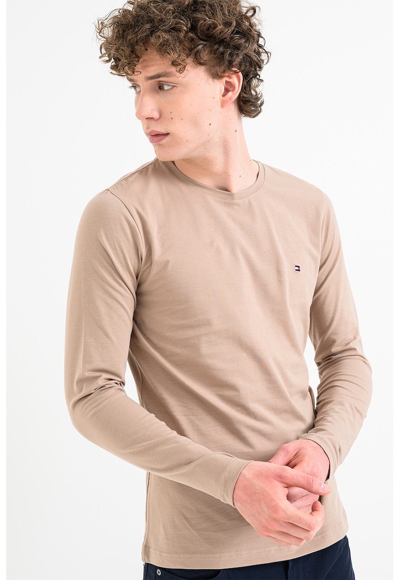 Bluza slim fit elastica - Bej