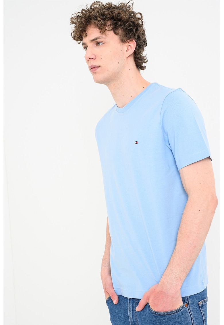 Tricou regular fit de bumbac - Albastru pastel