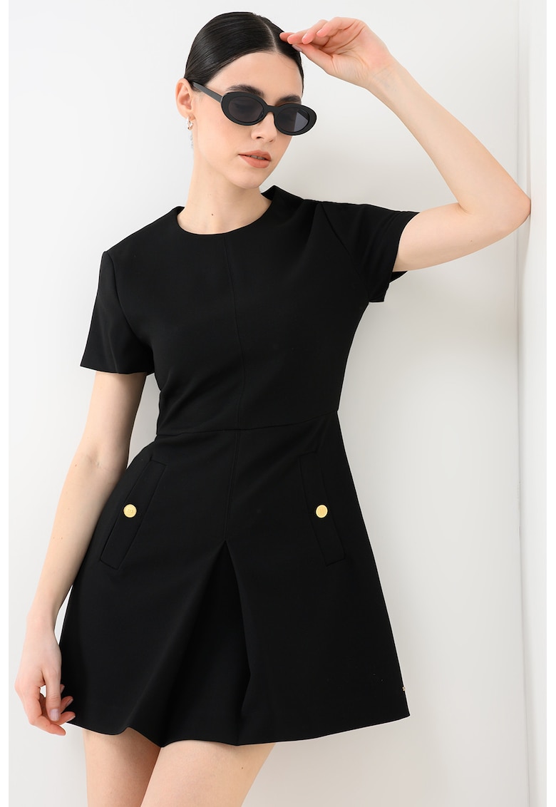Rochie mini cu buzunare Punto - Negru