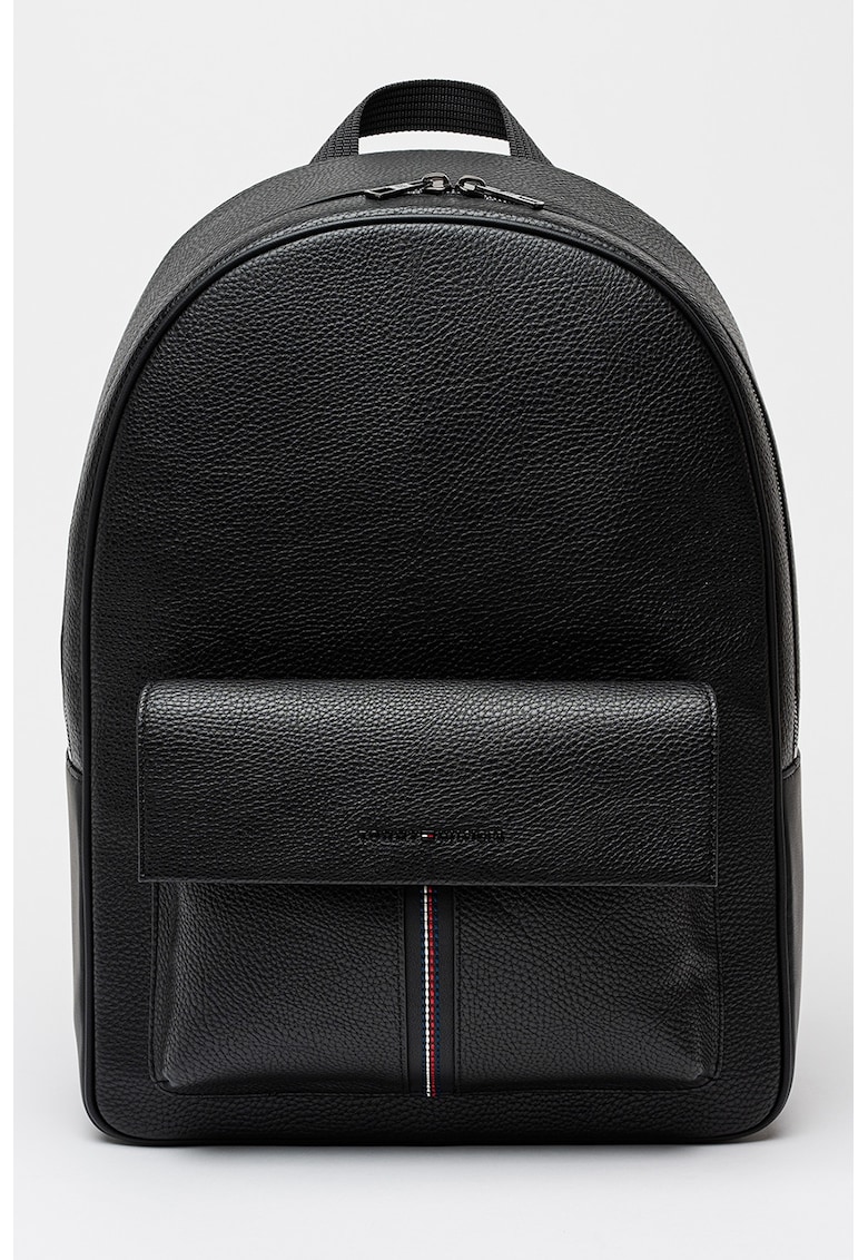 Rucsac de piele ecologica cu aspect granulat - 15L - Negru