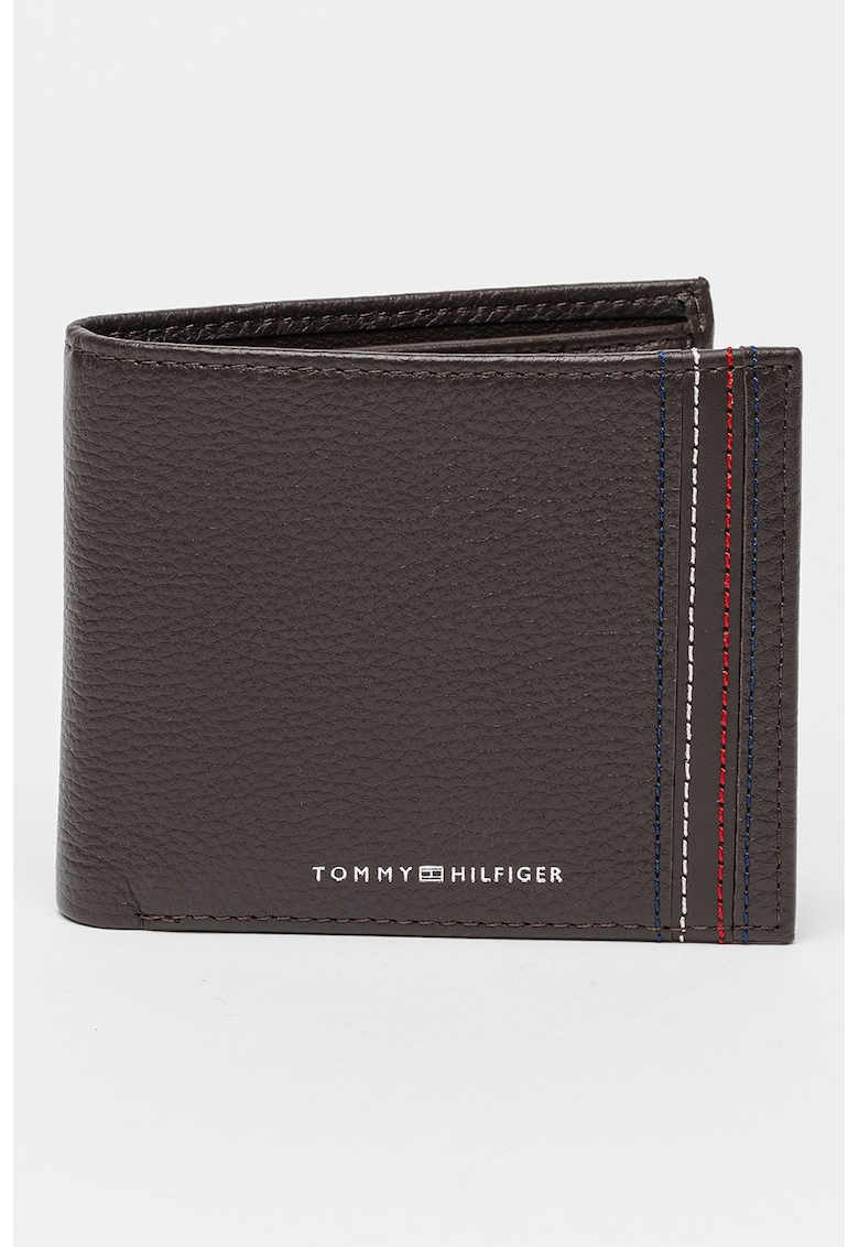 Portofel pliabil de piele Central - Maro inchis