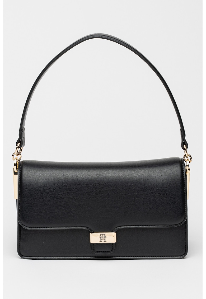 Geanta crossbody de piele ecologica cu bareta detasabila Heritage - Negru