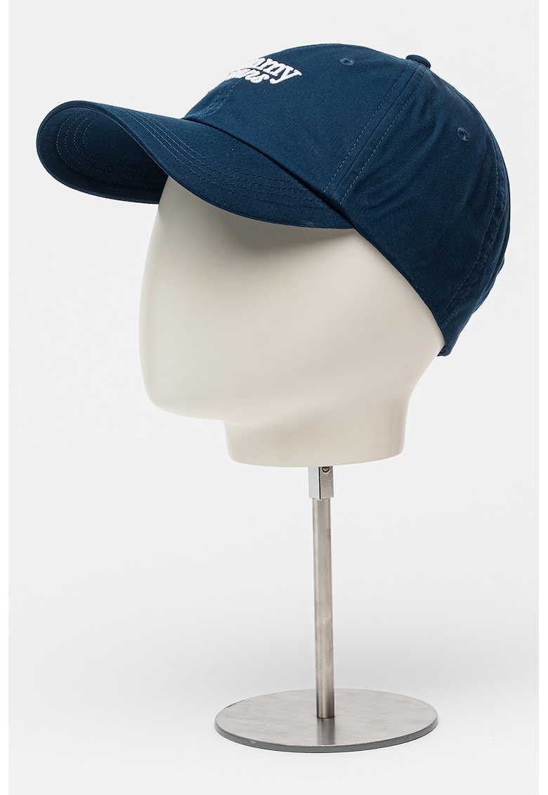 Sapca baseball ajustabila din bumbac organic Script - Alb/Bleumarin