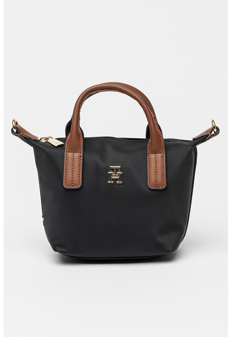 Geanta de panza cu maner si bareta de umar Popette Micro - Negru/Maro