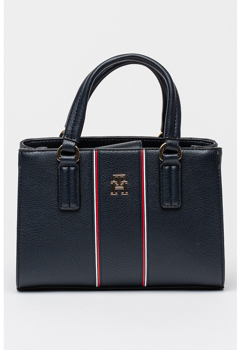 Geanta tote de piele ecologica - Rosu/Alb/Albastru ultramarin