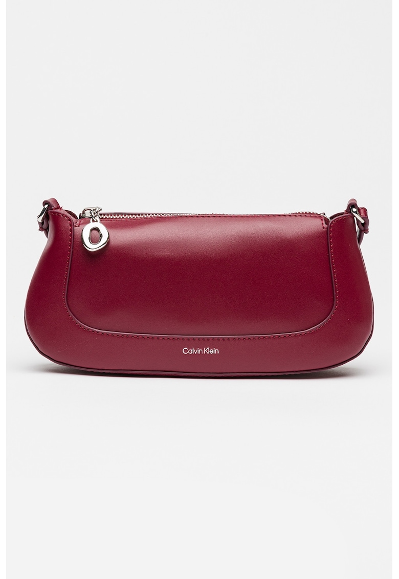 Geanta crossbody de piele ecologica cu bareta ajustabila - Violet prafuit