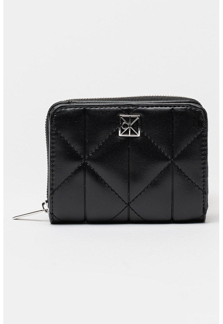 Portofel matlasat de piele ecologica cu protectie RFID - Negru