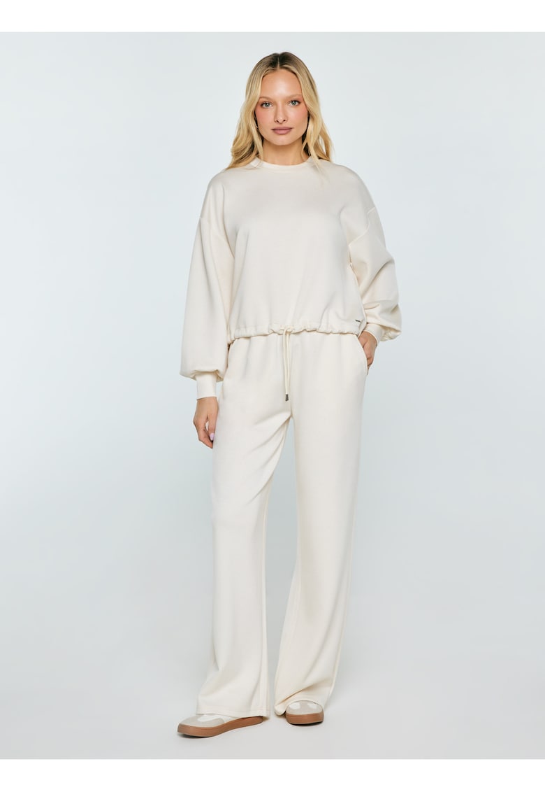 Bluza de trening lejera cu snur de ajustare in talie