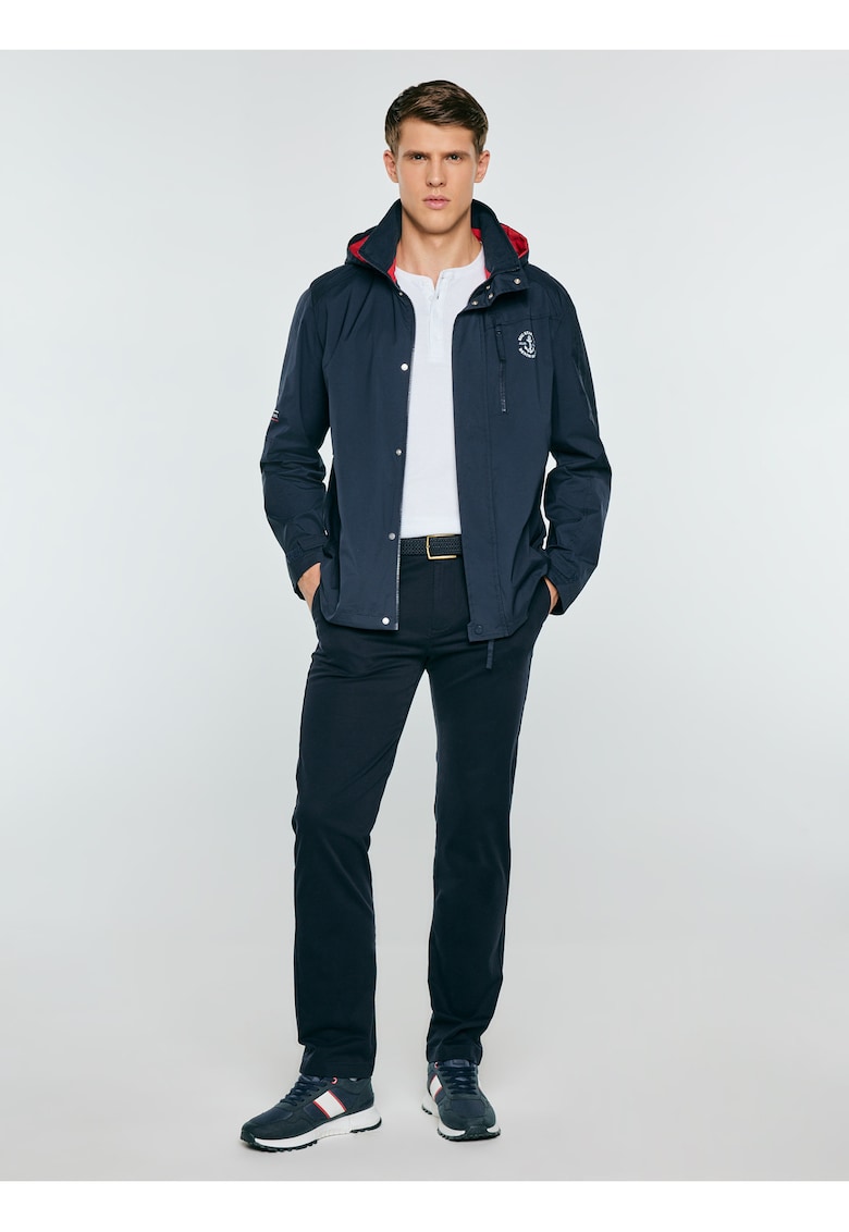 Jacheta cu gluga detasabila si buzunare cu fermoar Dalary 403