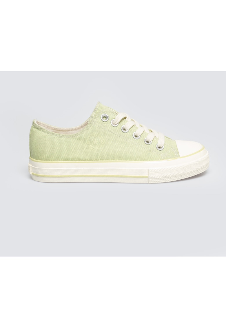 Tenisi din panza cu logo lateral