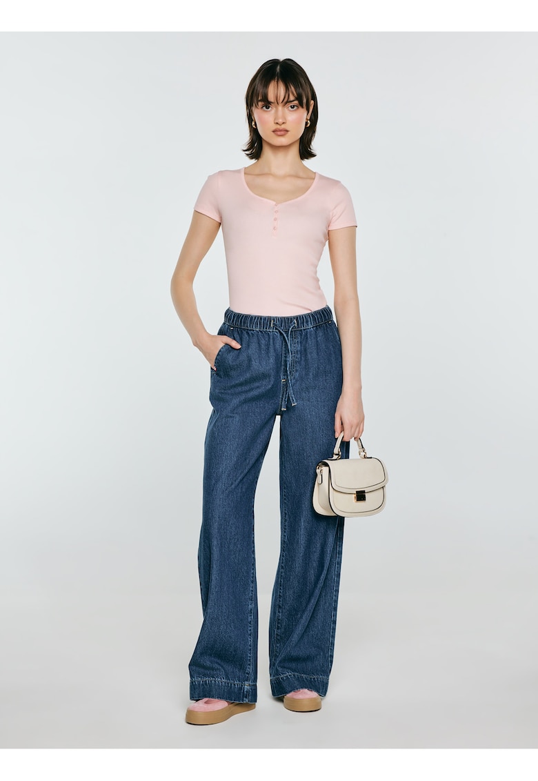 Tricou uni slim