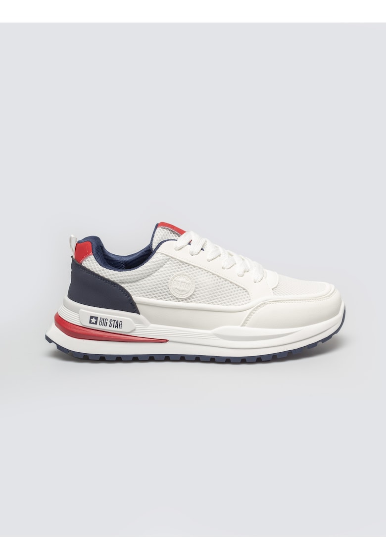 Pantofi sport din plasa cu garnituri sintetice