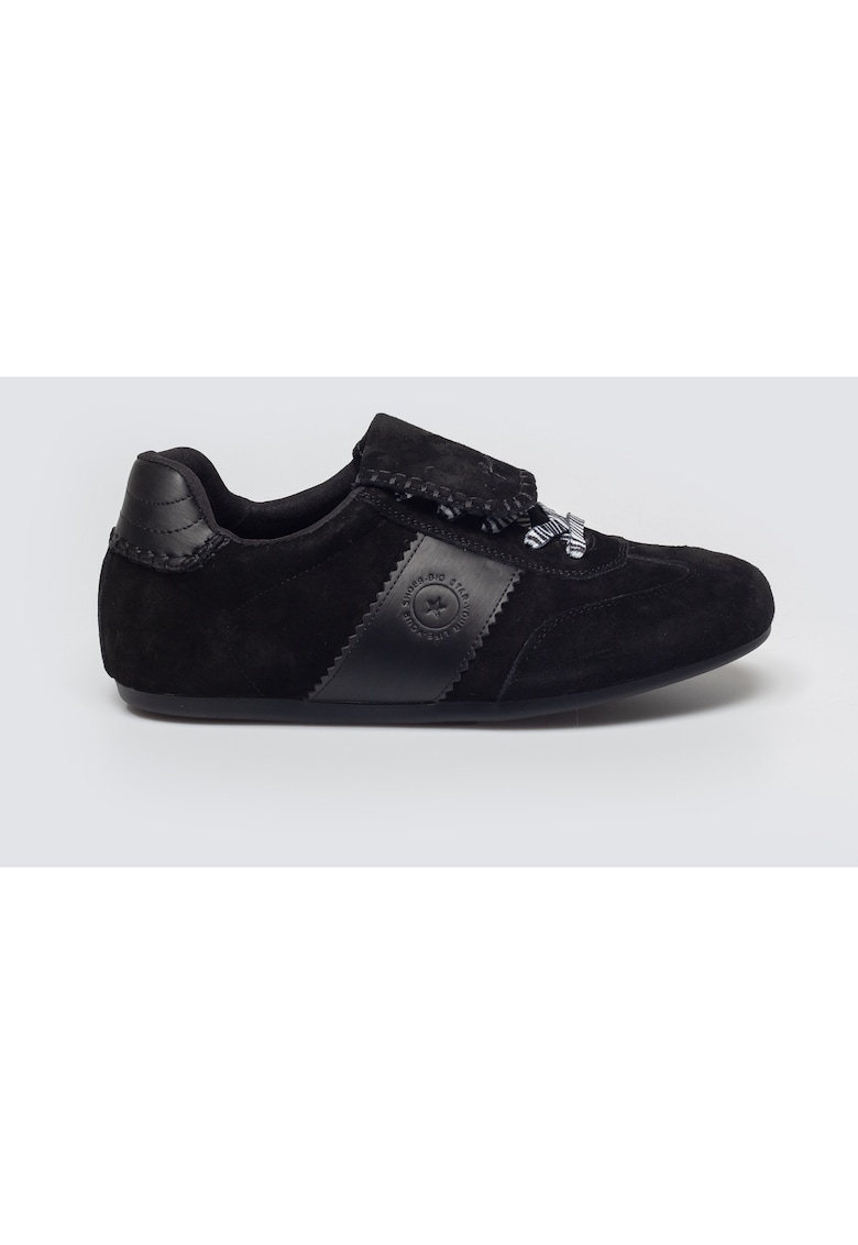 Pantofi sport din piele intoarsa cu talpa plata