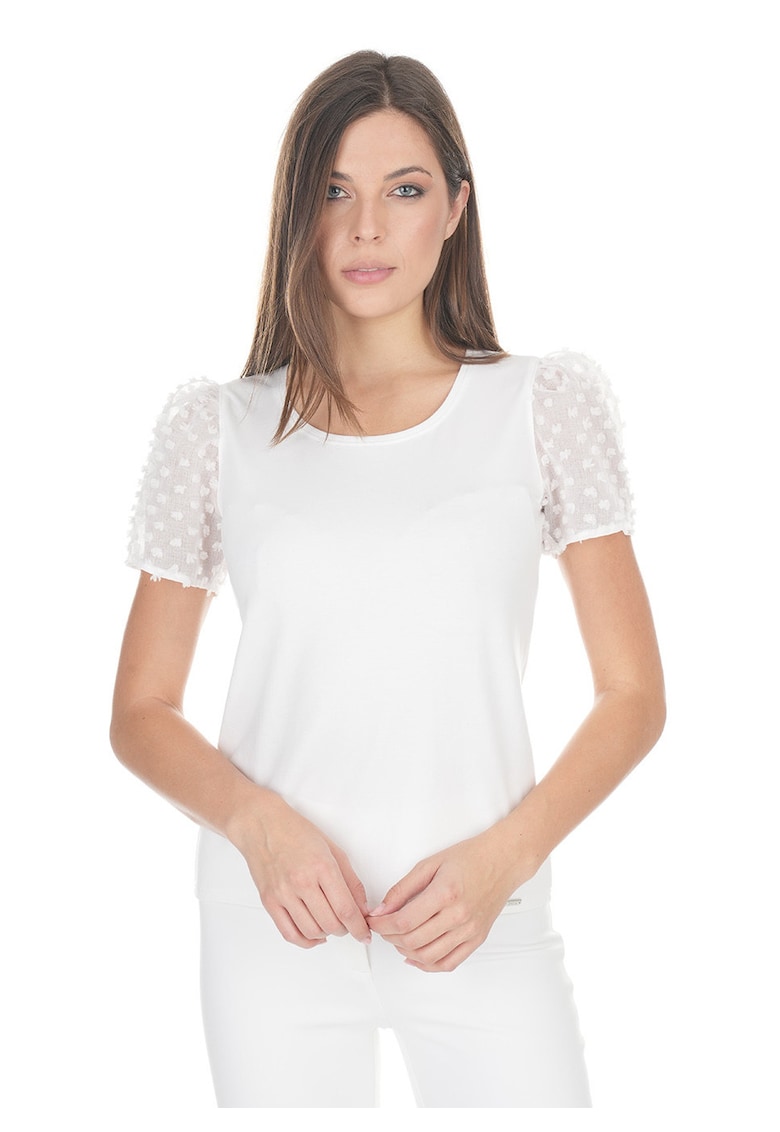 Tricou din lyocell si bumbac