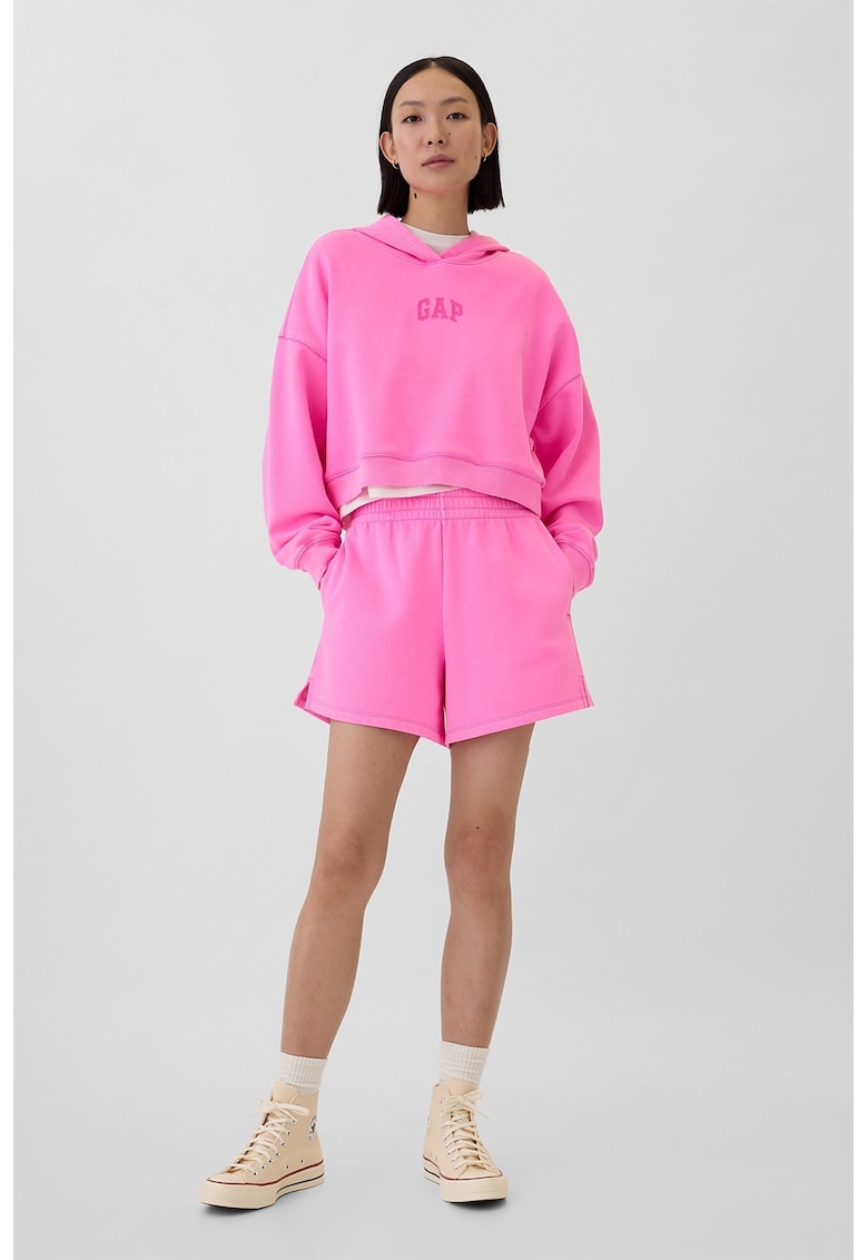 Hanorac cu maneci cazute - Fucsia