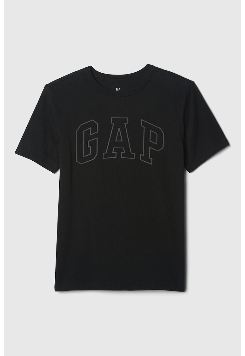 Tricou de bumbac cu logo - Negru