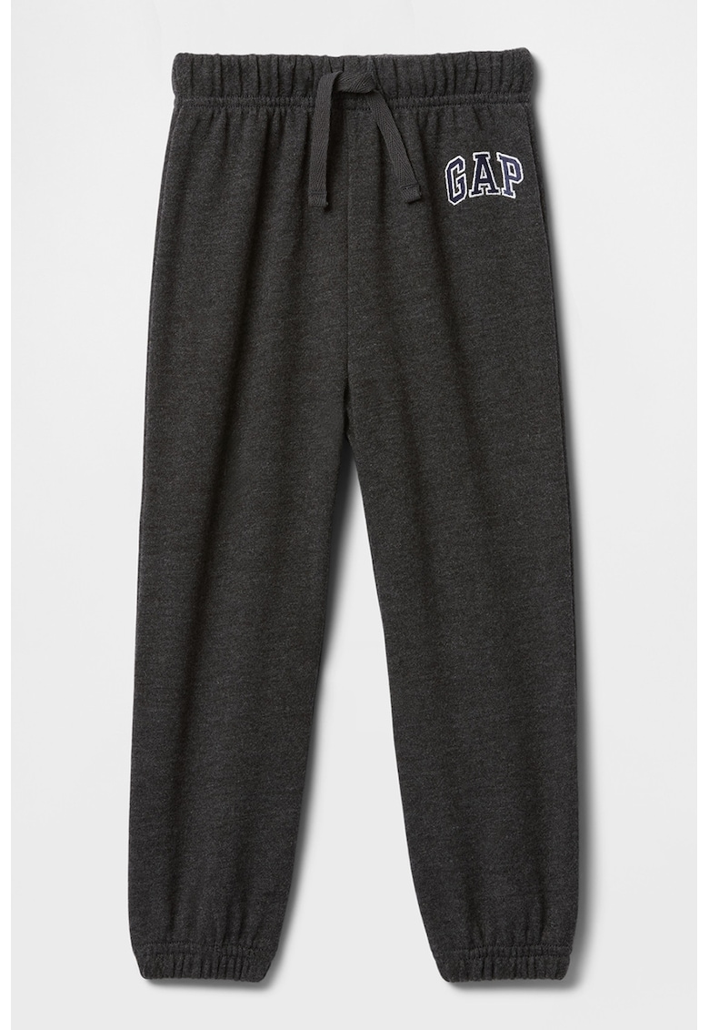 Pantaloni de trening din amestec de bumbac cu snur - Negru carbon