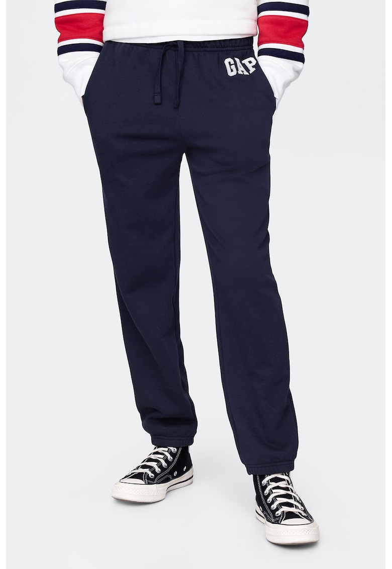 Pantaloni de trening cu croiala relaxed-fit si snur