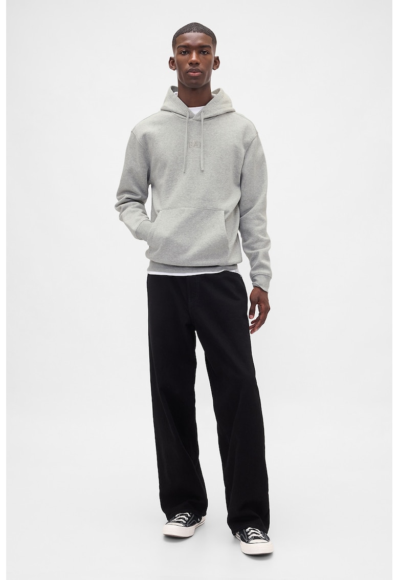 Hanorac din amestec de bumbac cu logo brodat