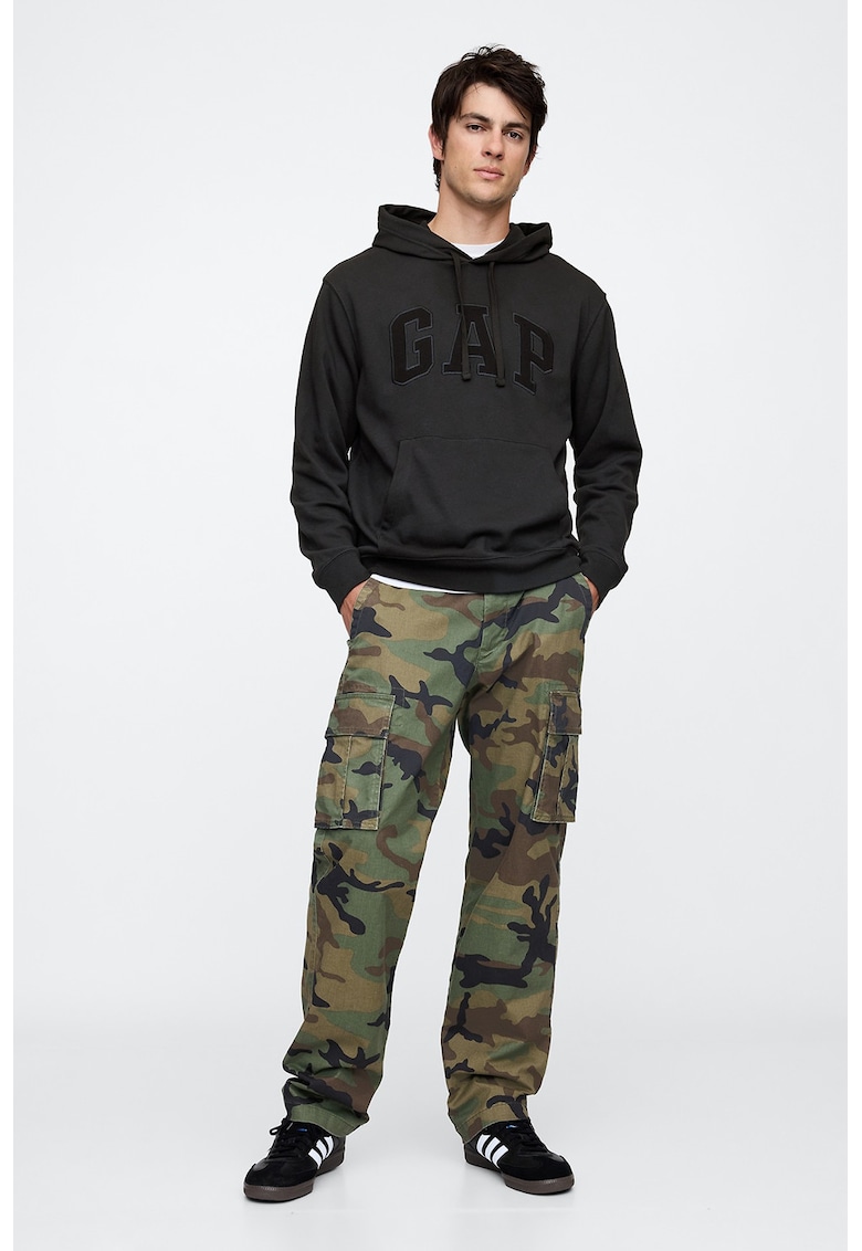 Hanorac din amestec de bumbac cu logo