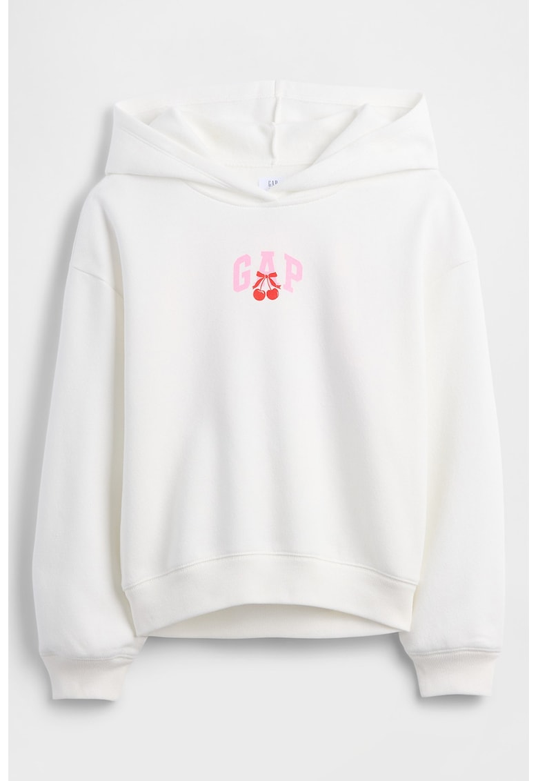 Hanorac cu imprimeu logo - Alb/Roz