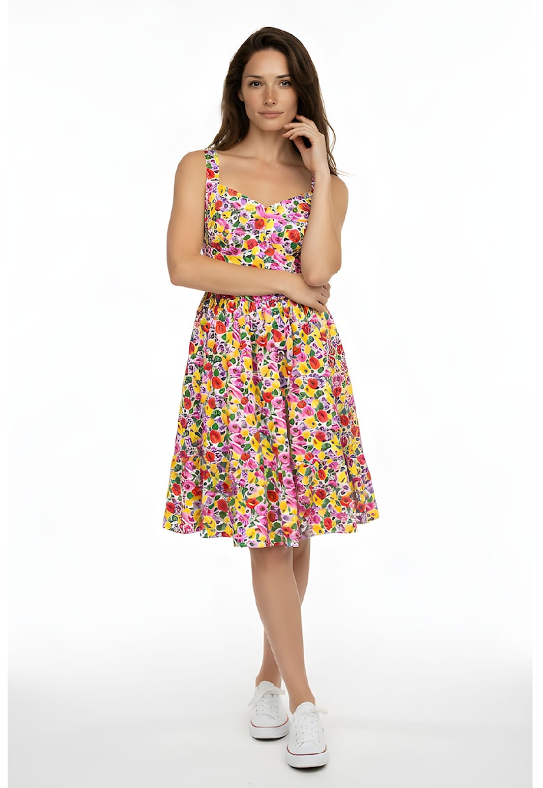 Rochie din poplin cu model floral Bonnie