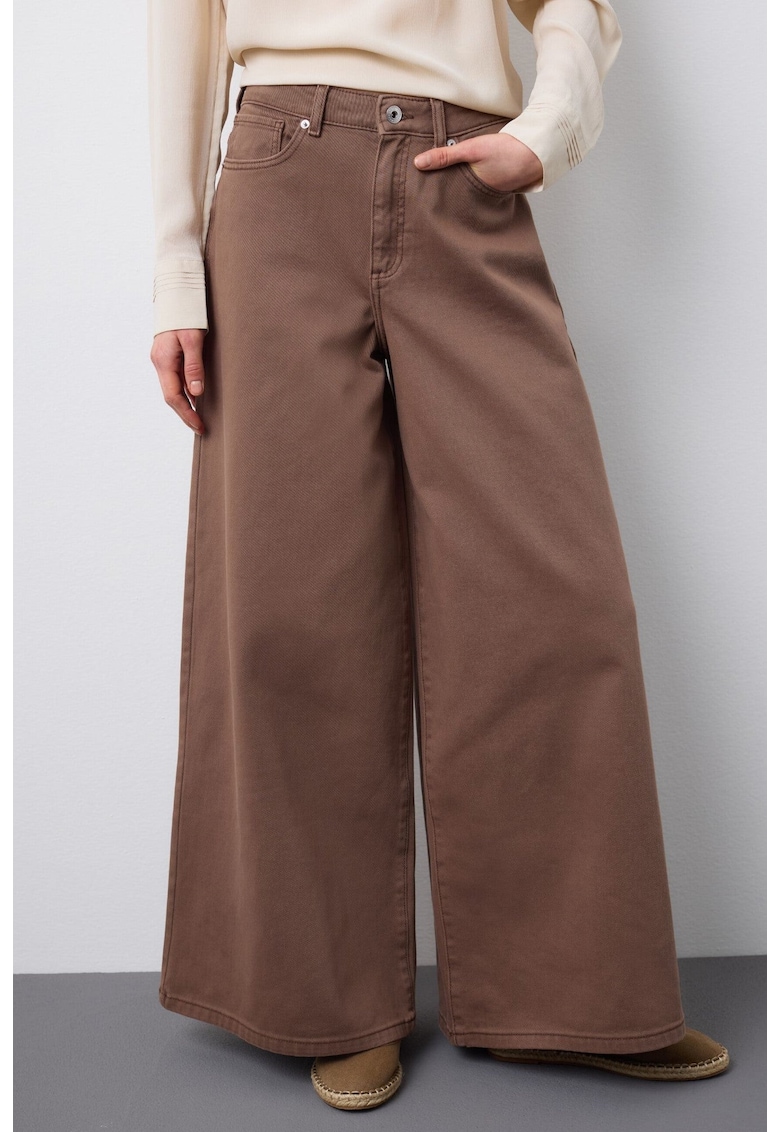 Pantaloni Denim Evazati de dama 003570704 - Maro