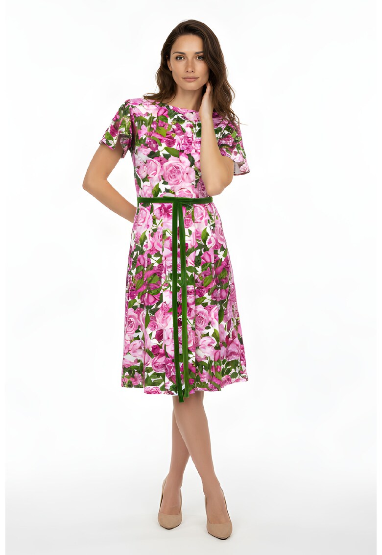 Rochie din bumbac cu model floral Katrin - Multicolor