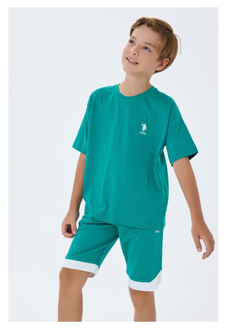 Set tricou si pantaloni scurti - verde feriga - Verde feriga