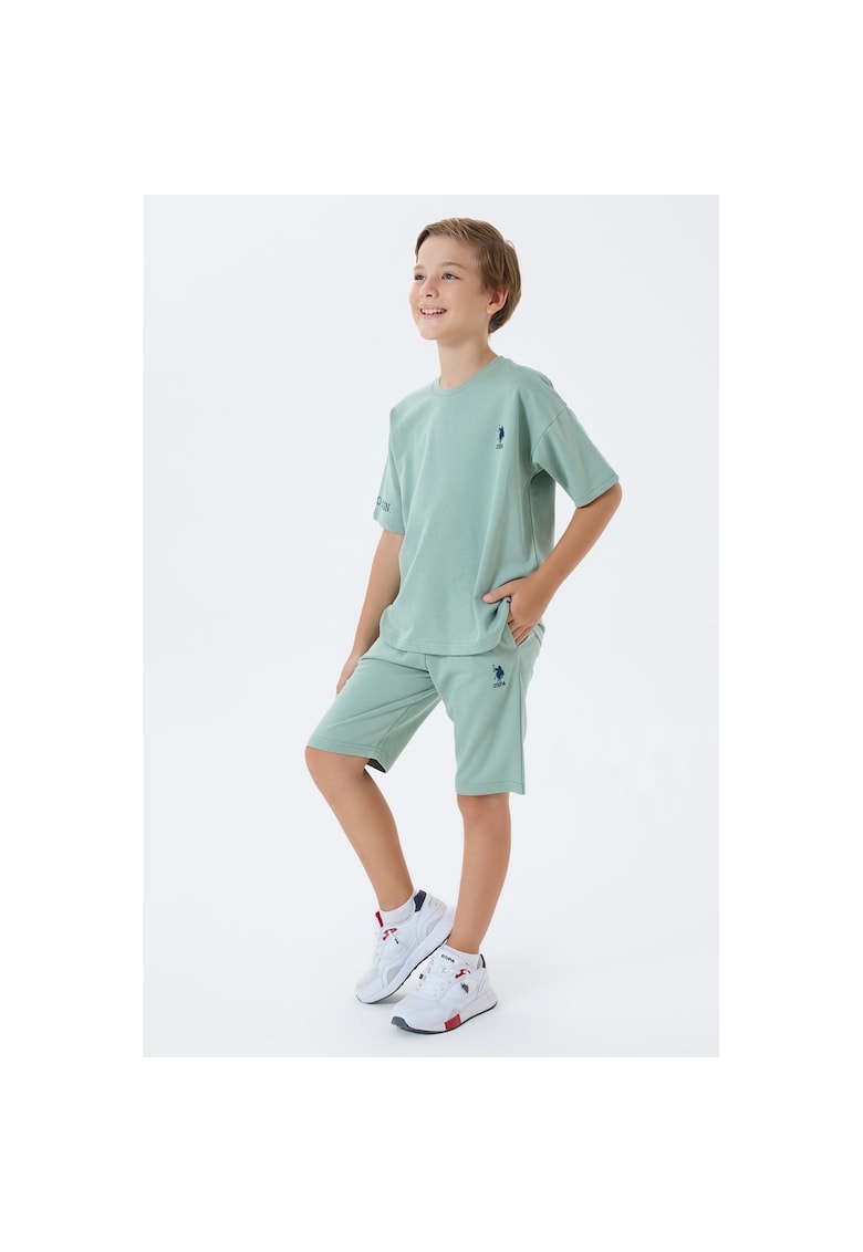 Salopeta bebelusi - USB2435-WHITE/PINK - Verde