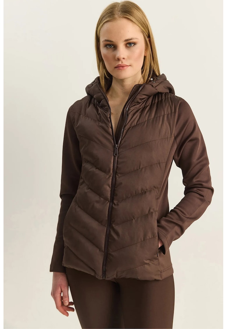 Geaca - gluga - maro - textil