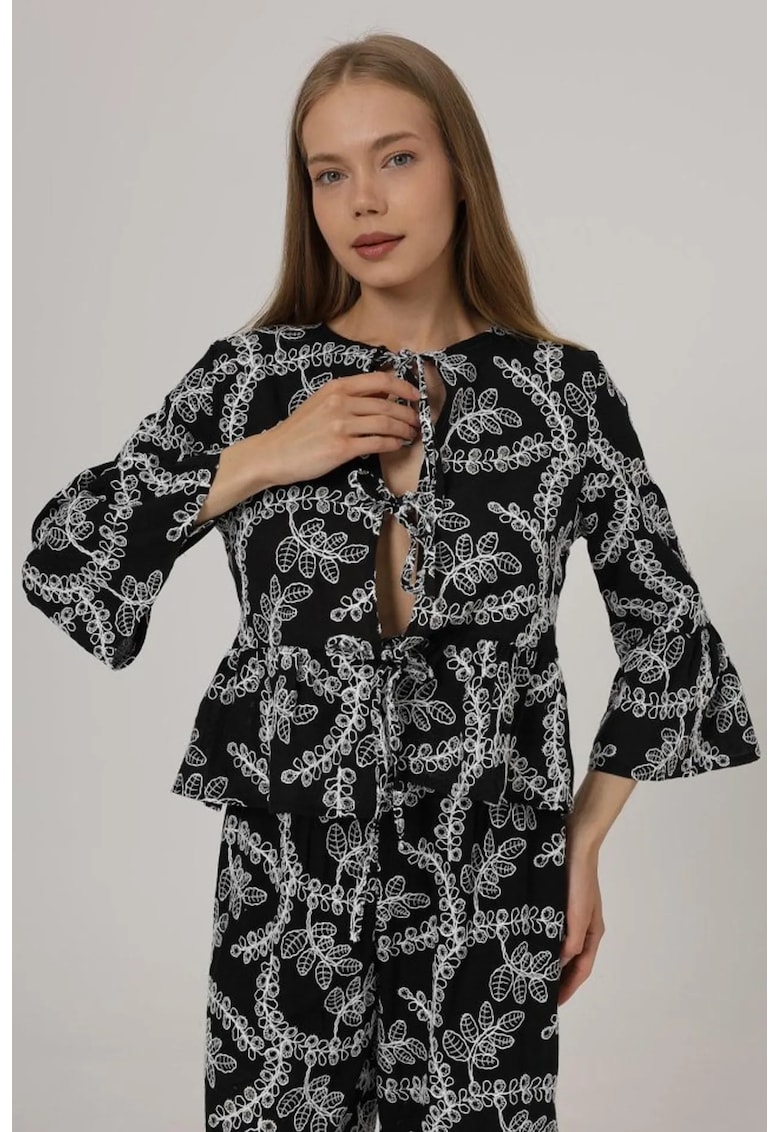 Bluza dama - Bumbac/Poliester - Negru -