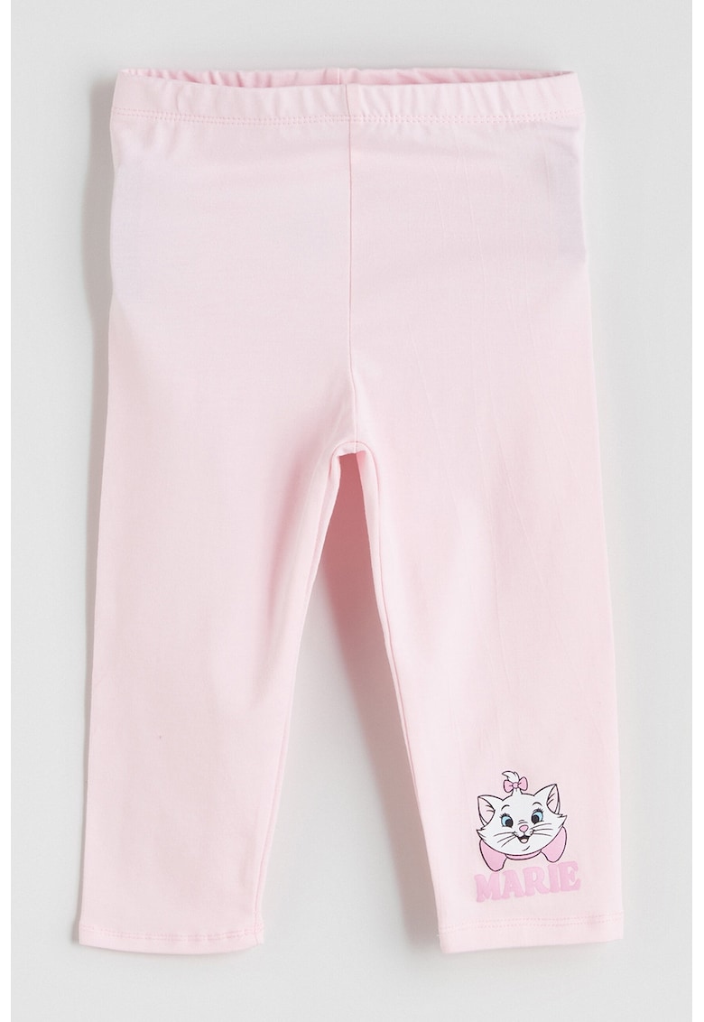 Colanti cu imprimeu grafic - Roz pastel/Alb optic