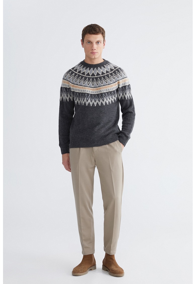Pantaloni regular fit cu snur de ajustare - Bej
