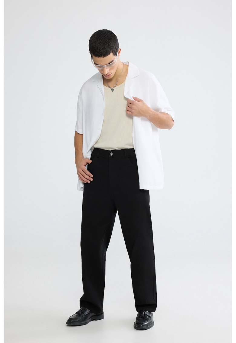 Pantaloni lejeri cu buzunare - Negru