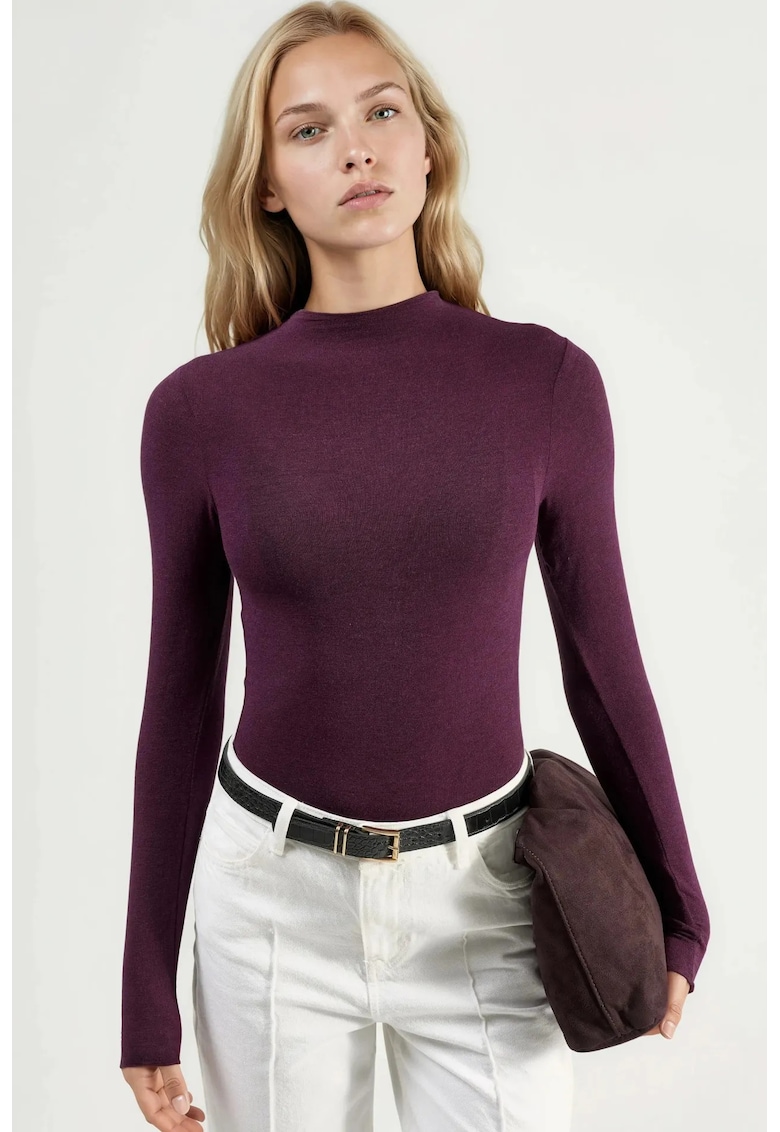 Bluza dama - slim fit - mov - jerseu -