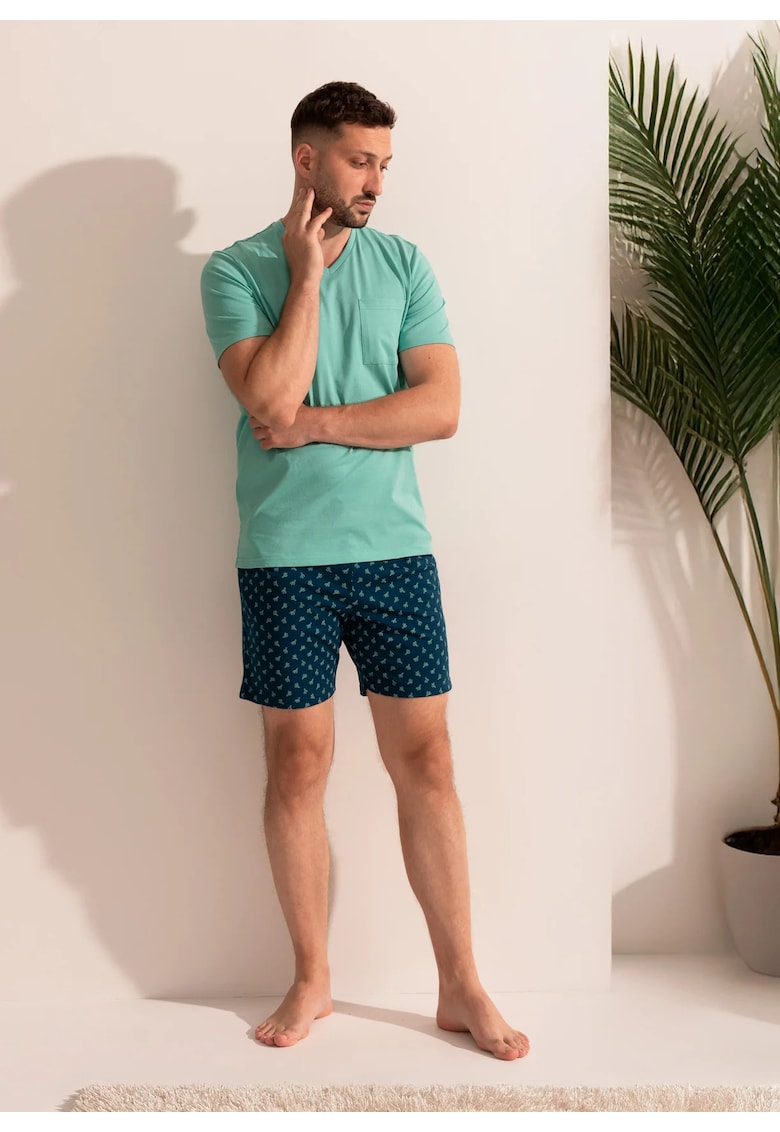 Pijama Barbati Abel Bumbac TWIN - Jade