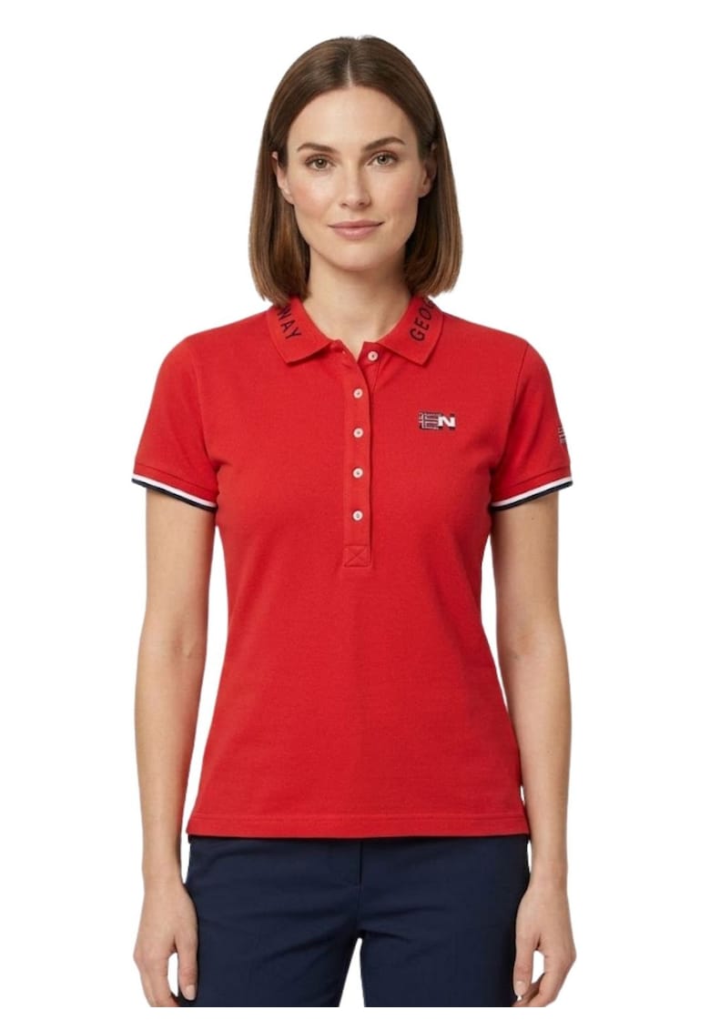 Tricou polo din bumbac cu detaliu logo -