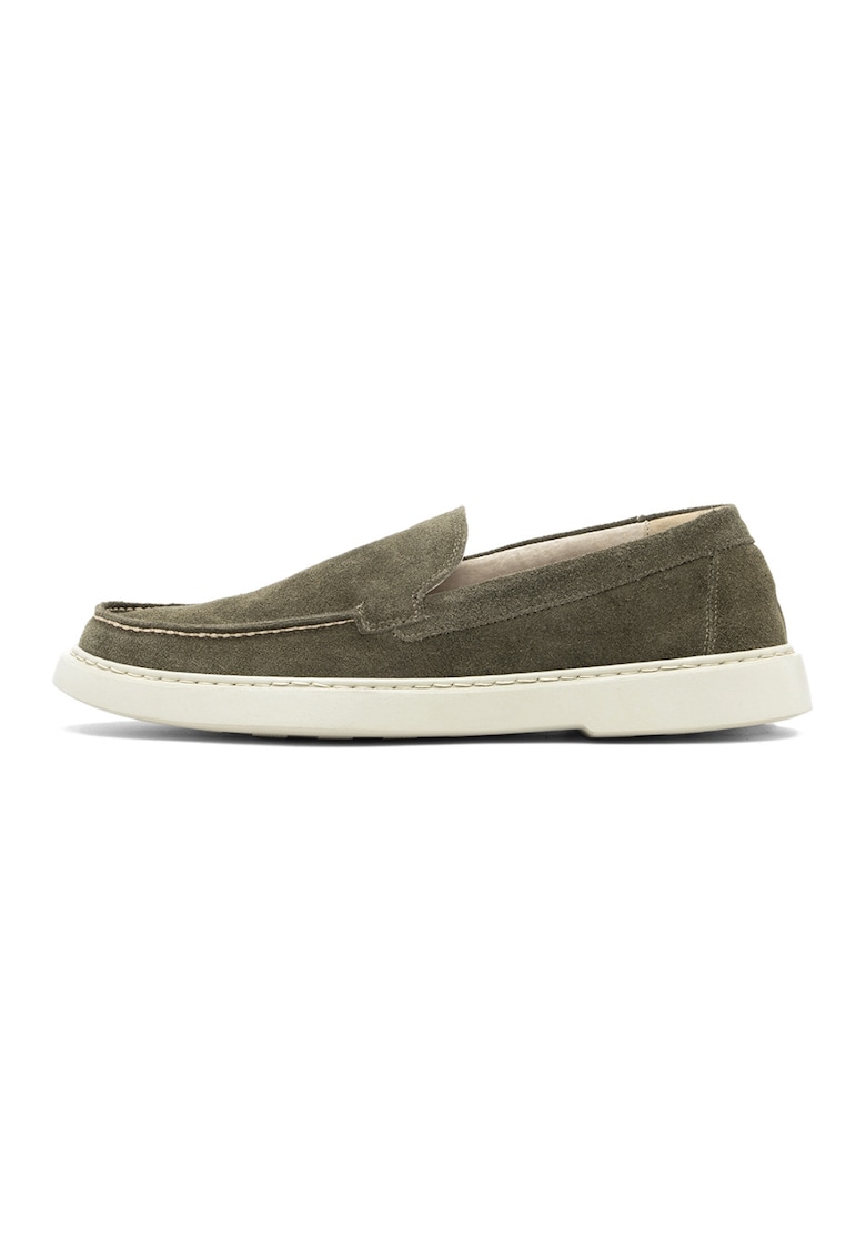 Pantofi loafer din piele intoarsa Oisin - Kaki