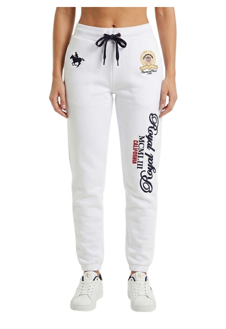 Pantaloni de trening cu imprimeu text -