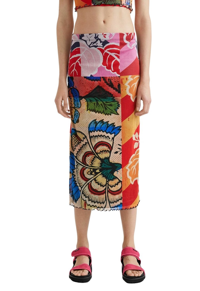 Fusta midi cu imprimeu x Christian Lacroix Bell